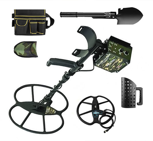 Detector de metales DETECH Relic Striker de 4,8 kHz VLF Pro Pack - 18 x 15” SEF y bobina Ultimate de 13”