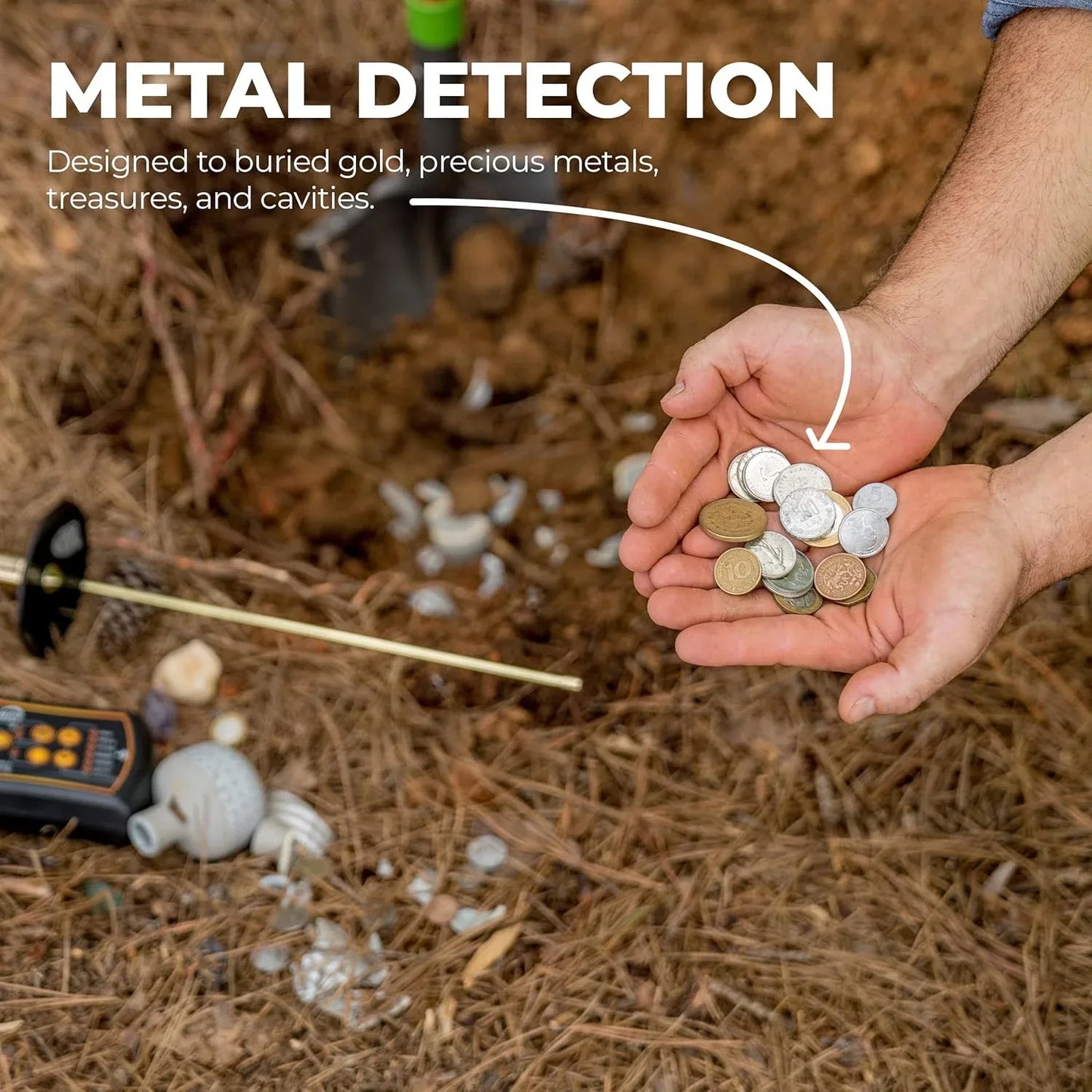 Detector de metales inteligente de sistema dual GER Detect Easy Way