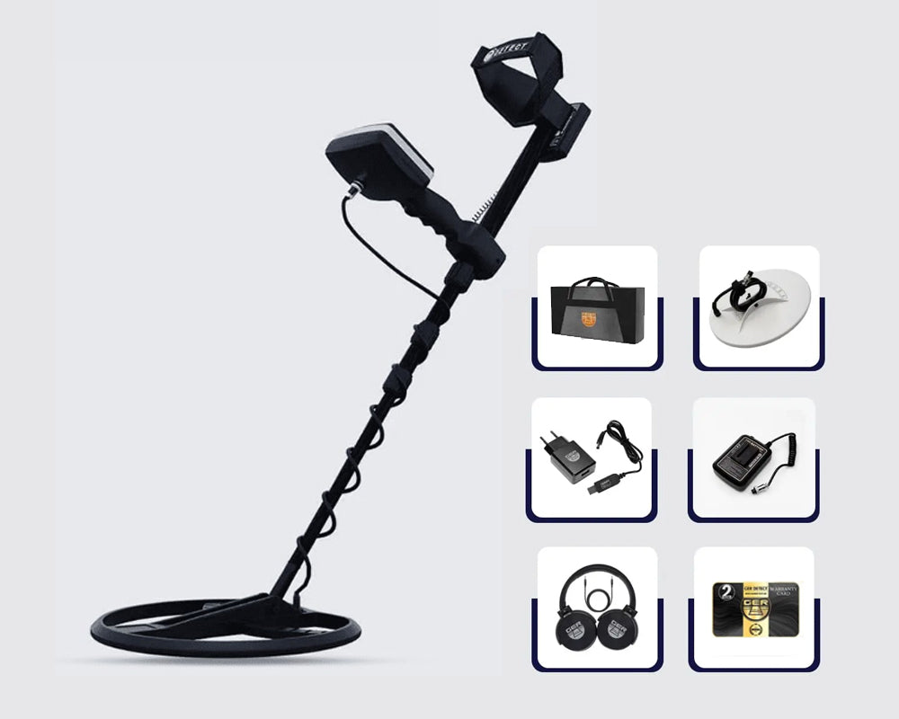 GER Detect UIG Gold Digger Metal Detector with 13" and 18" Coils