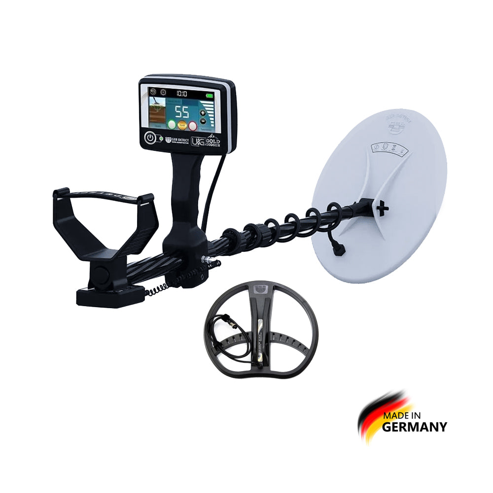 GER Detect UIG Gold Digger Metal Detector with 13" and 18" Coils