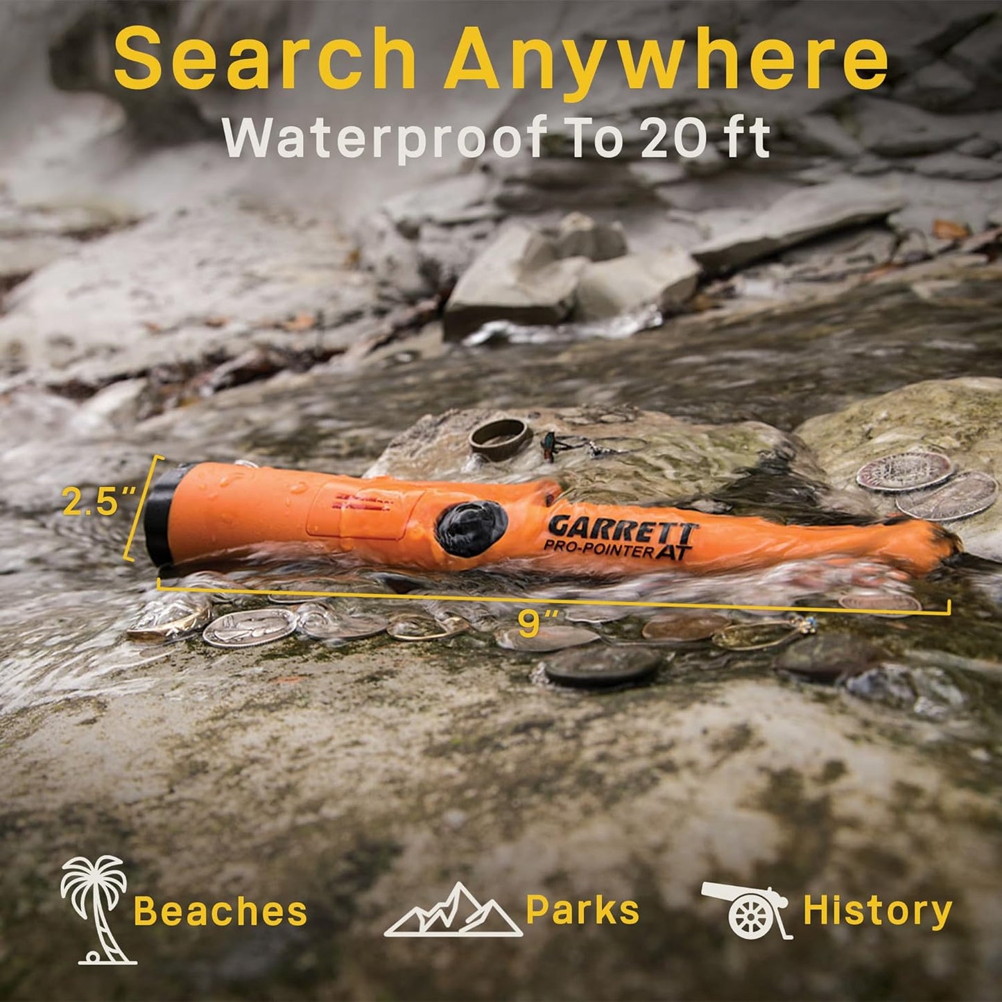 Garrett AT Gold Metal Detector Bundle