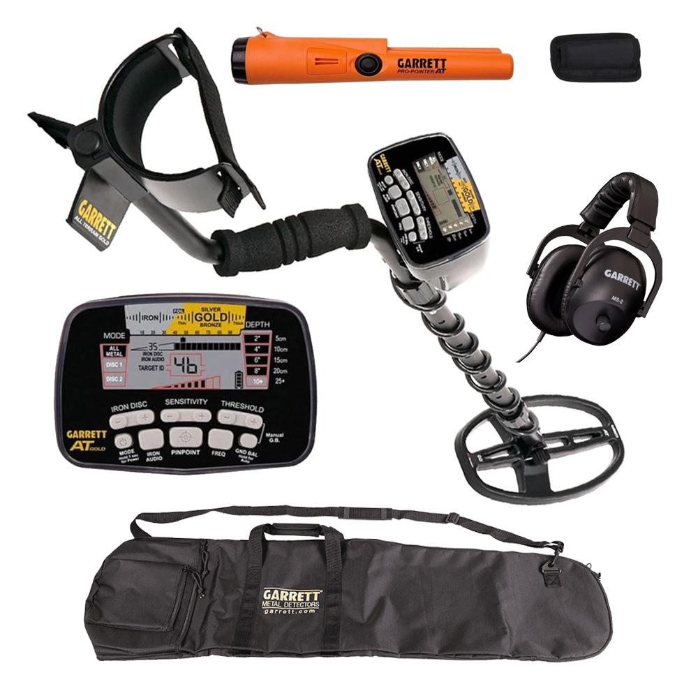 Garrett AT Gold Metal Detector Bundle