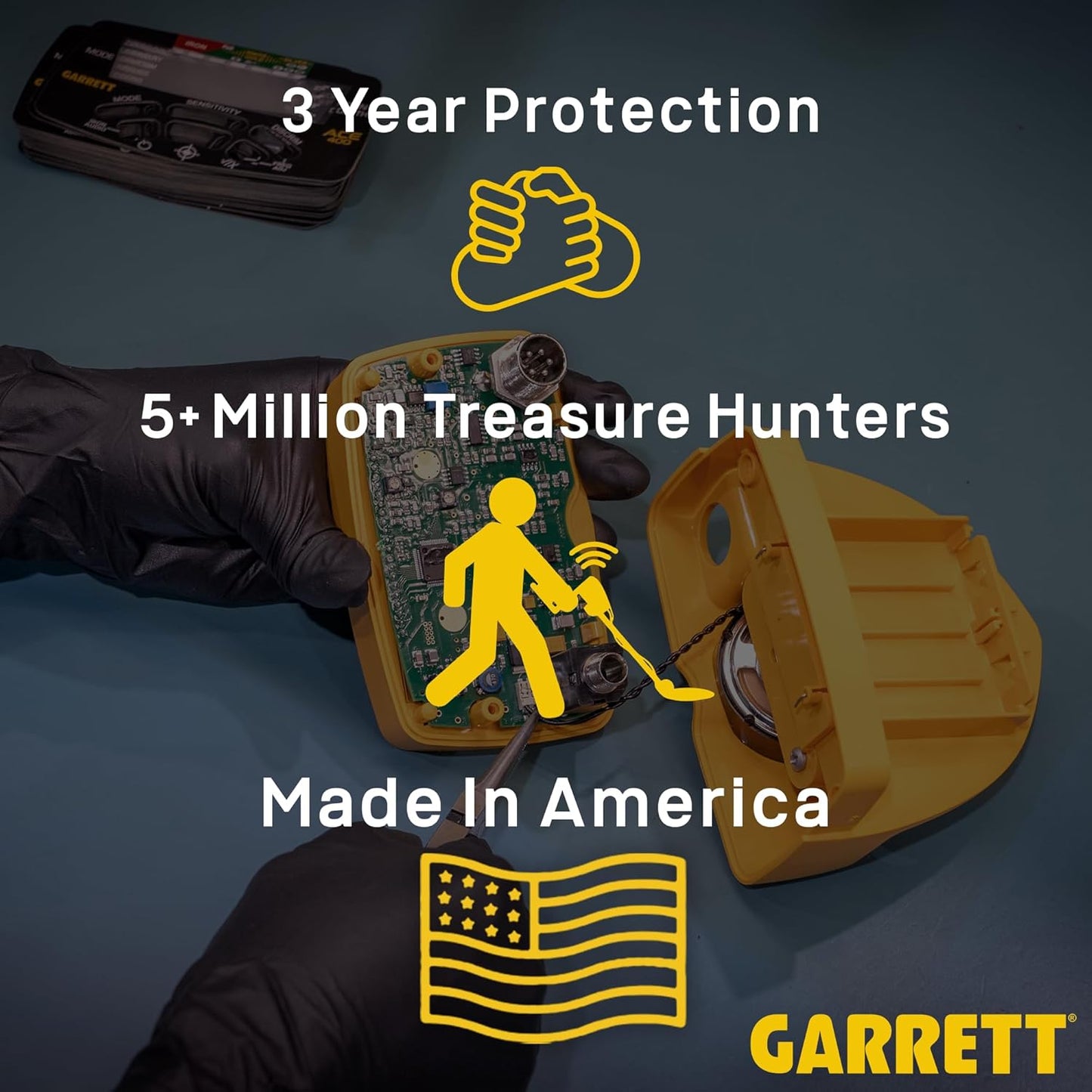 Garrett Axiom Lite Gold Metal Detector / 11x7 Mono Coil