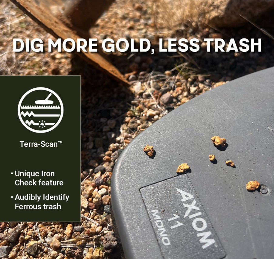 Garrett Axiom Lite Gold Metal Detector / 11x7 Mono Coil