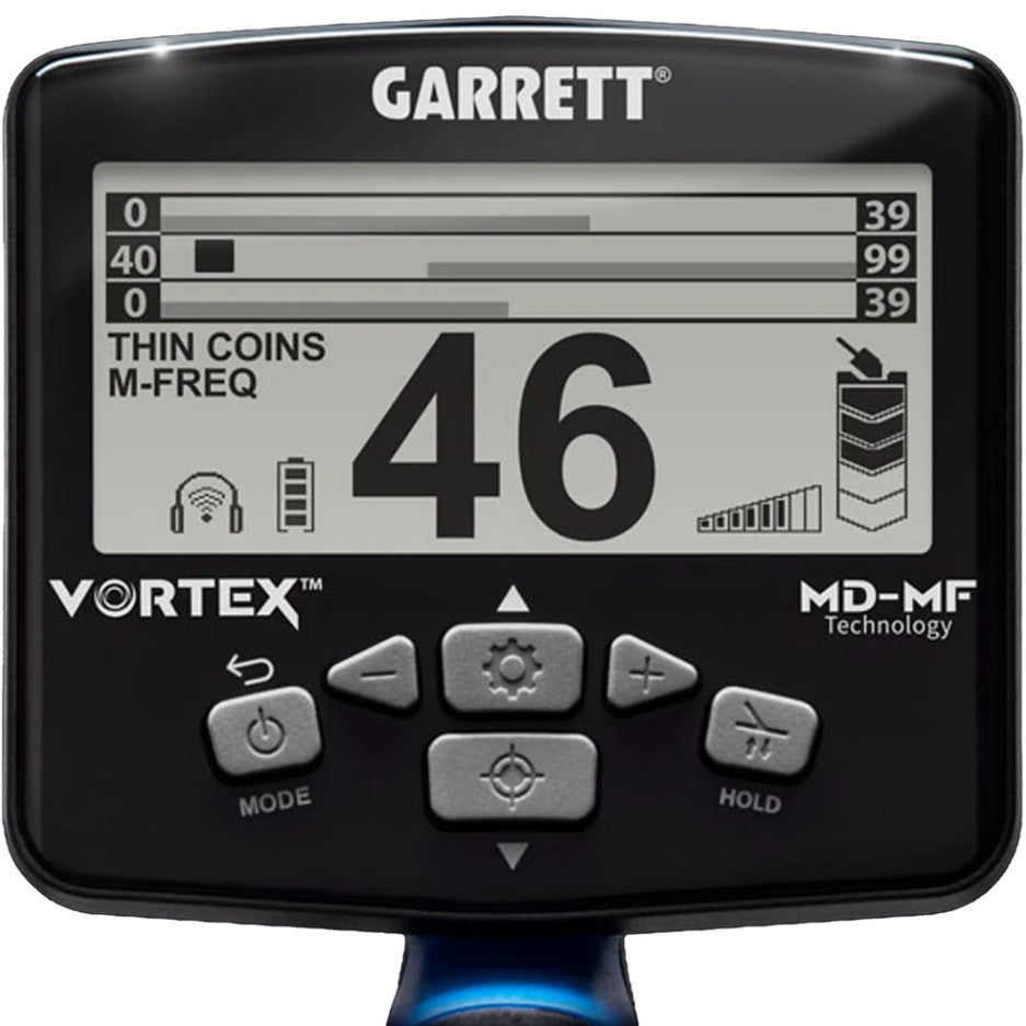 Garrett Vortex VX9 Multi-Frequency Waterproof Metal Detector With Vortex Submersible Headphone