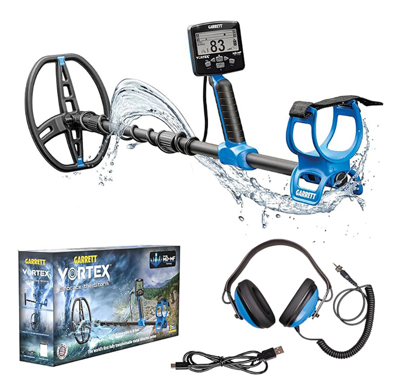 Garrett Vortex VX9 Multi-Frequency Waterproof Metal Detector With Vortex Submersible Headphone