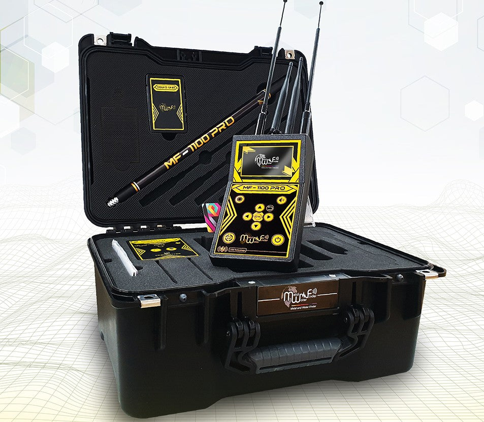 Detector de oro y tesoros de largo alcance MWF MF 1100 Pro, paquete profesional