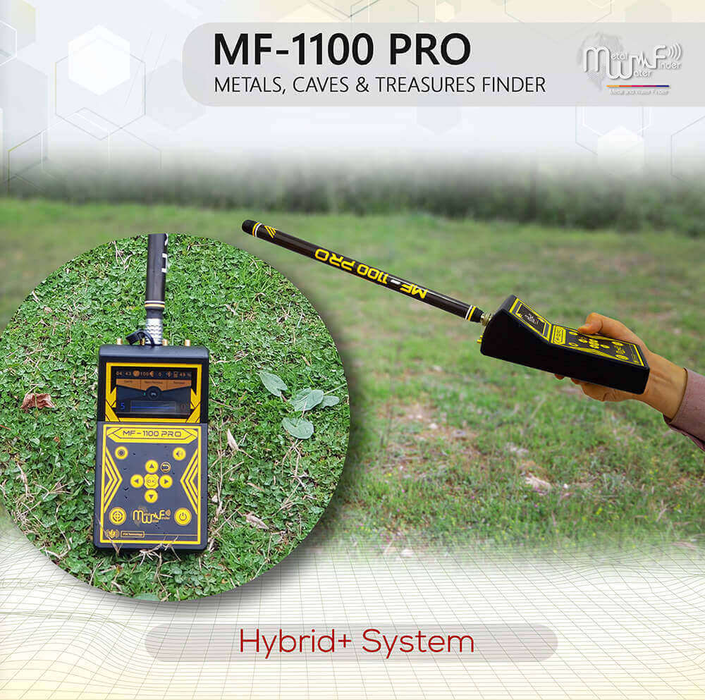 Detector de oro y tesoros de largo alcance MWF MF 1100 Pro, paquete profesional
