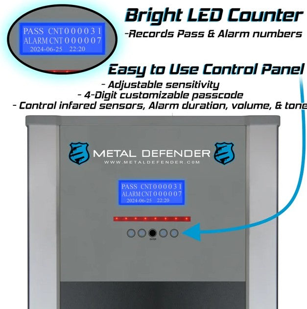 Metal Defender Walk Through Metal Detector Single Wall