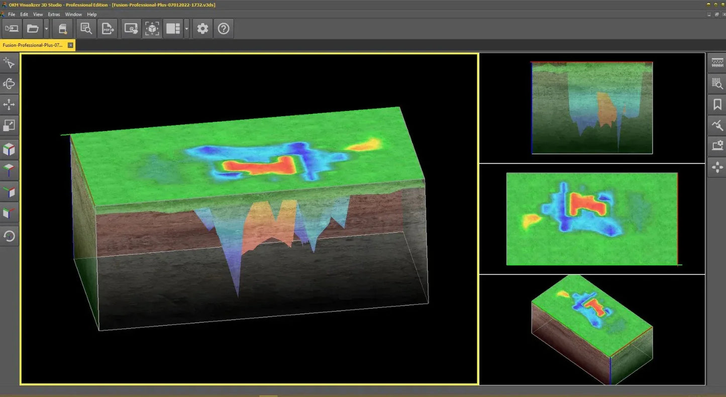 Detector de metales con escáner terrestre 3D OKM Fusion Professional Plus