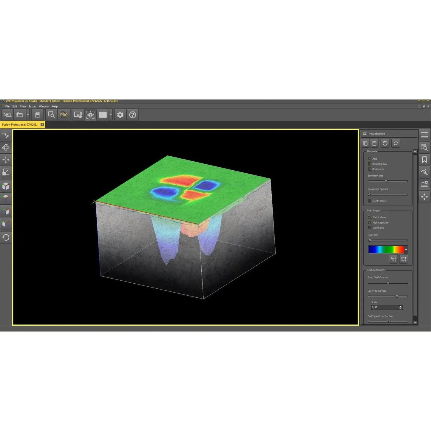 Detector de metales con escáner terrestre 3D profesional OKM Fusion