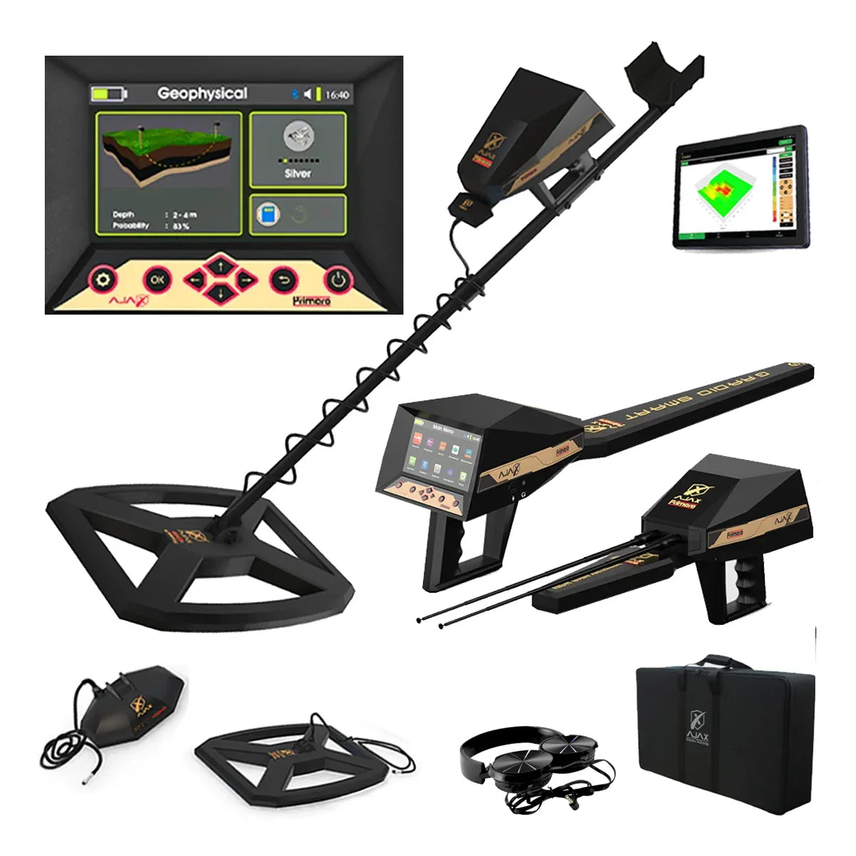 Ajax Detection Primero Professional Gold Detector | Long Range Gold Detector and Deep Seeking Metal Detector – Metal Detectors Pro
