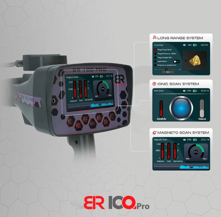 BR SYSTEMS 100 Pro Gold & Metal Detector