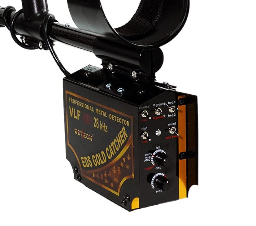 DETECH EDS Gold Catcher 28kHz VLF Metal Detector With 3 Search Coils