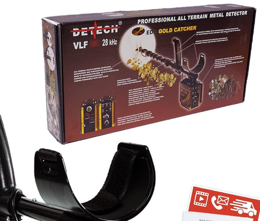 DETECH EDS Gold Catcher 28kHz VLF Metal Detector With 3 Search Coils