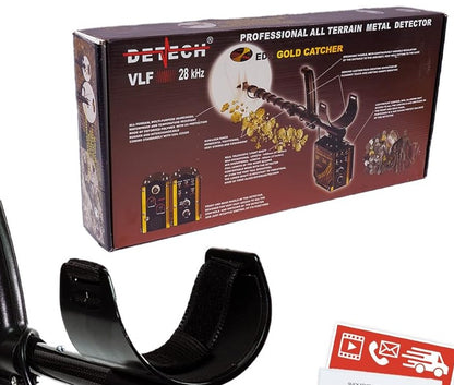 DETECH EDS Gold Catcher 28kHz VLF Metal Detector With 3 Search Coils