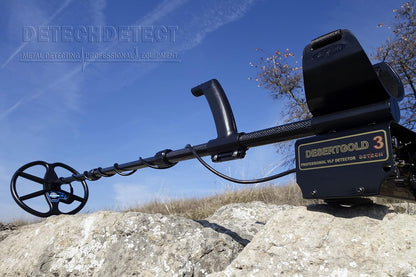 Detech Desert Gold 3 VLF Metal Detector Pro Pack 13.89 KHZ With 11.5 & 13” Ultimate Coils
