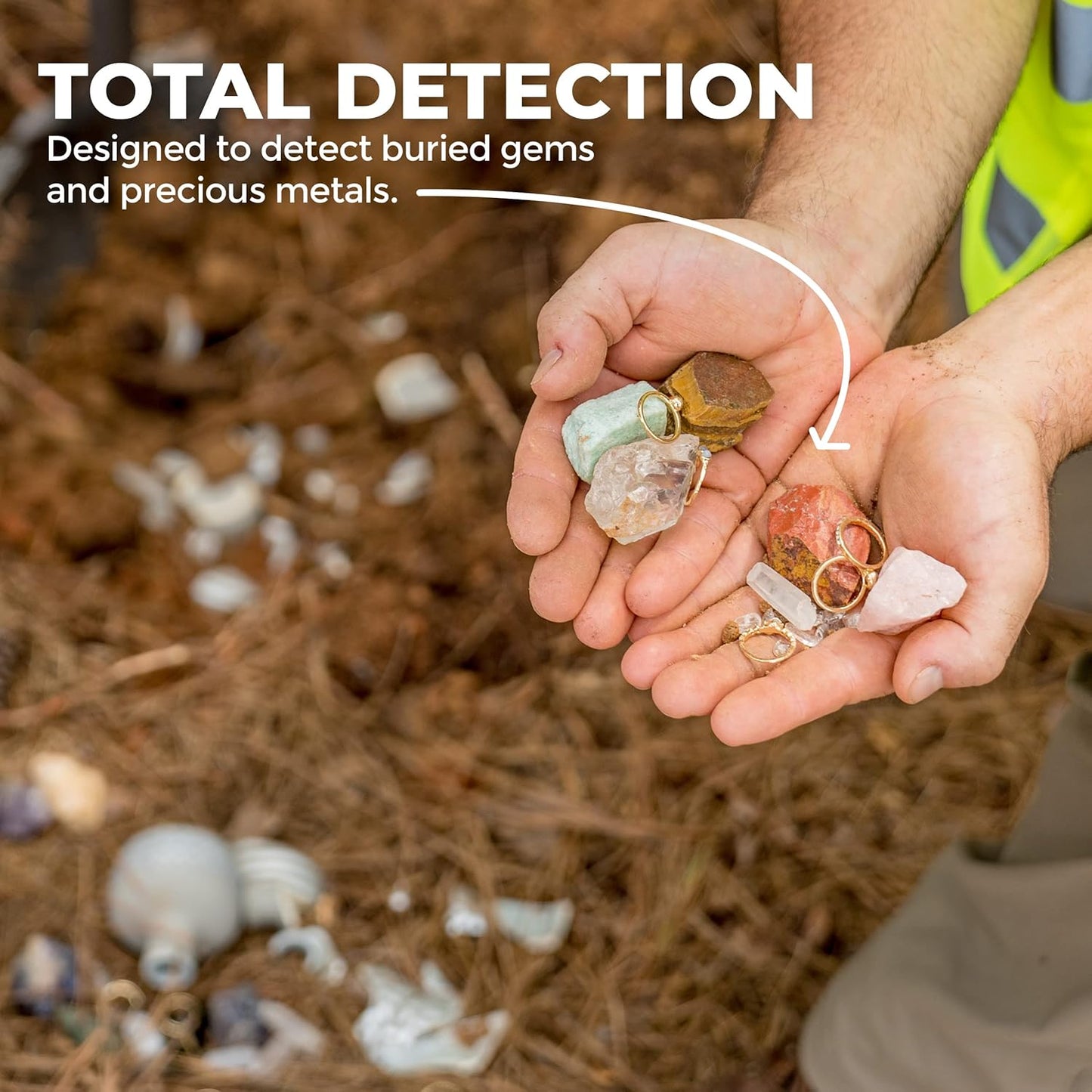 Detector de metales inteligente de largo alcance para oro y diamantes GER Detect Titan 500