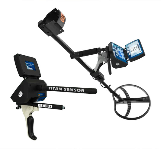 GER Detect Titan 1000 Long Range Metal Detector with 8" and 17" Coils