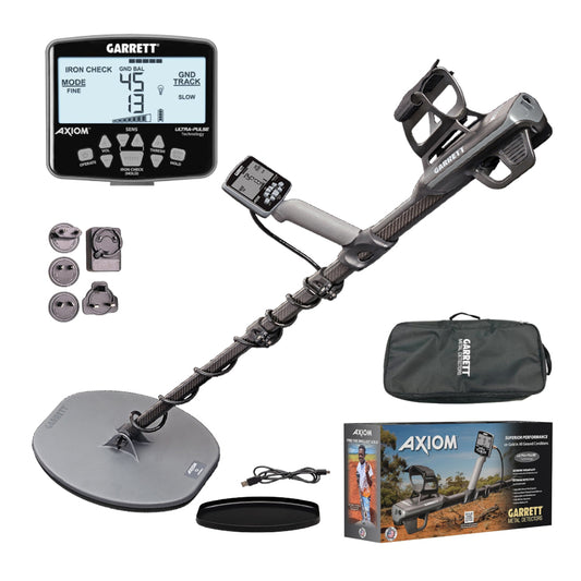 Garrett Axiom Lite Gold Metal Detector / 11x7 Mono Coil