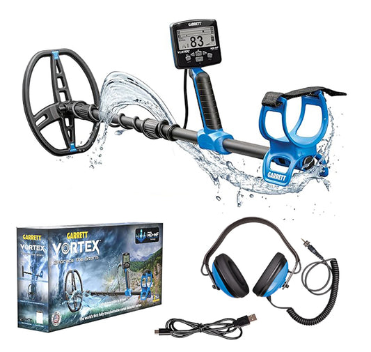 Garrett Vortex VX9 Multi-Frequency Waterproof Metal Detector With Vortex Submersible Headphone