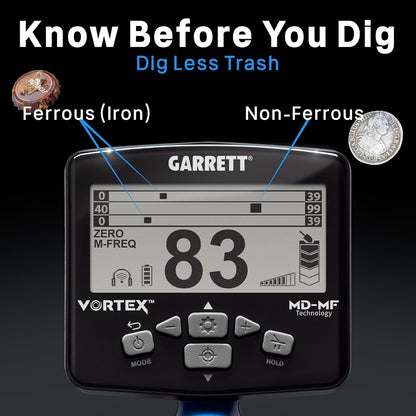 Garrett Vortex VX9 Multi-Frequency Waterproof Metal Detector With Vortex Submersible Headphone