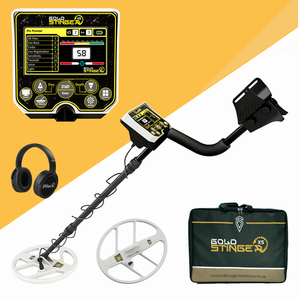 Gold Stinger X5 Professional Metal Detector | Deep Seeking Metal Detectors For Gold