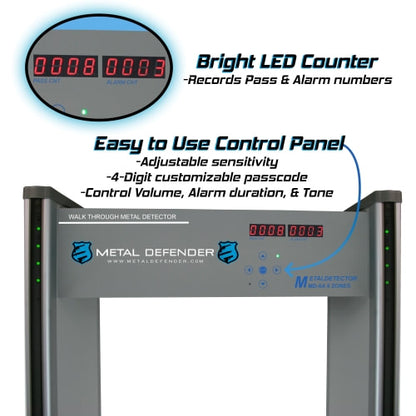 Metal Defender Walk Through Metal Detectors MD-6A