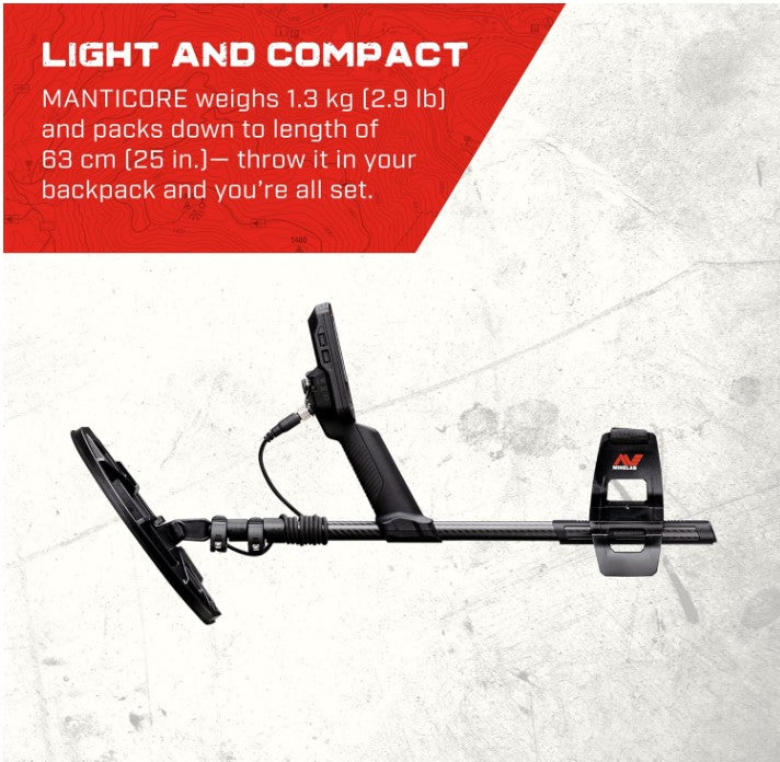 Minelab Manticore Waterproof Metal Detector with 11" DD Search Coil