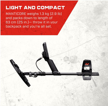 Minelab Manticore Waterproof Metal Detector with 11" DD Search Coil