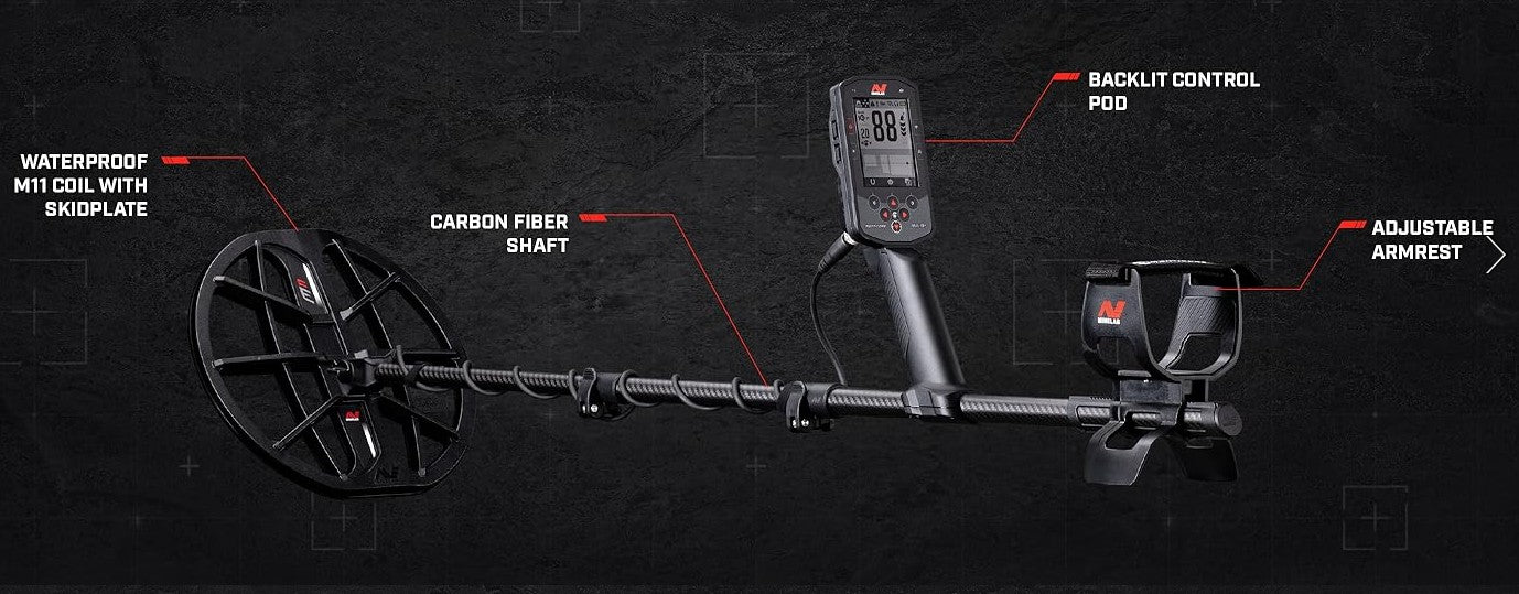 Minelab Manticore Waterproof Metal Detector with 11" DD Search Coil