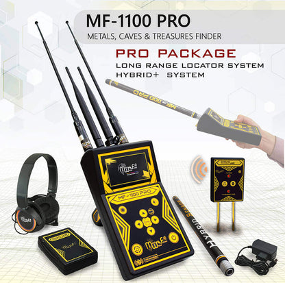 MWF MF 1100 Pro Long Range Gold & Treasure Detector Pro Package