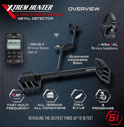 XP XTREM Hunter Deep Seeking Metal Detector