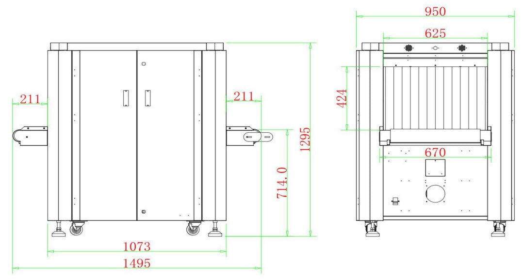 Zorpro X-Ray Baggage Scanner HP-SE6040S