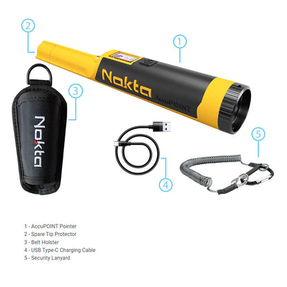 Nokta Legend Multi-Frequency Waterproof Metal Detector with Wireless Headphones & Accupoint Pinpointer